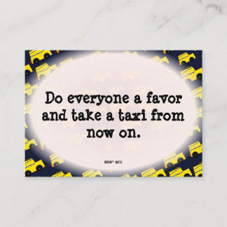 Funny Bad Parking Hinweis Visitenkarte