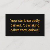 Funny Bad Parking Telefonnummerkarte (Vorderseite)