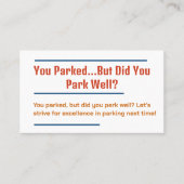 Funny Bad Parking Visitenkarte (Vorderseite)