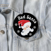 Funny Bad Santa 4 Inch Round Button (Beispiel)