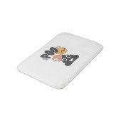 Funny Bad Spaß Halloween Spooky Poo Design Badematte (Schrägansicht)