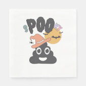 Funny Bad Spaß Halloween Spooky Poo Design Serviette (Vorderseite)