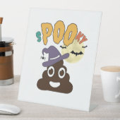 Funny Bad Spaß Halloween Spooky Poo Design Sockelschild (In Situ)