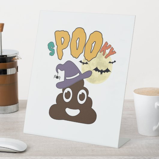 Funny Bad Spaß Halloween Spooky Poo Design Sockelschild (In Situ)