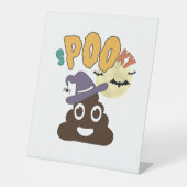 Funny Bad Spaß Halloween Spooky Poo Design Sockelschild (Vorderseite)