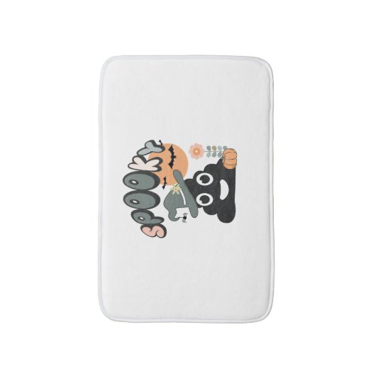 Funny Bad Spaß Niedlich Retro Halloween Spooky P Badematte (Vorderseite Vertikal)