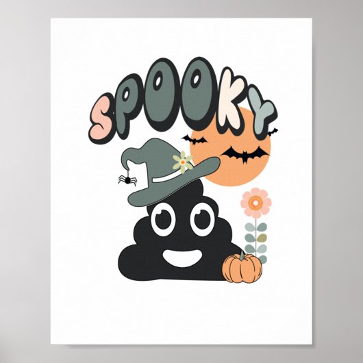 Funny Bad Spaß Niedlich Retro Halloween Spooky P Poster (Vorne)