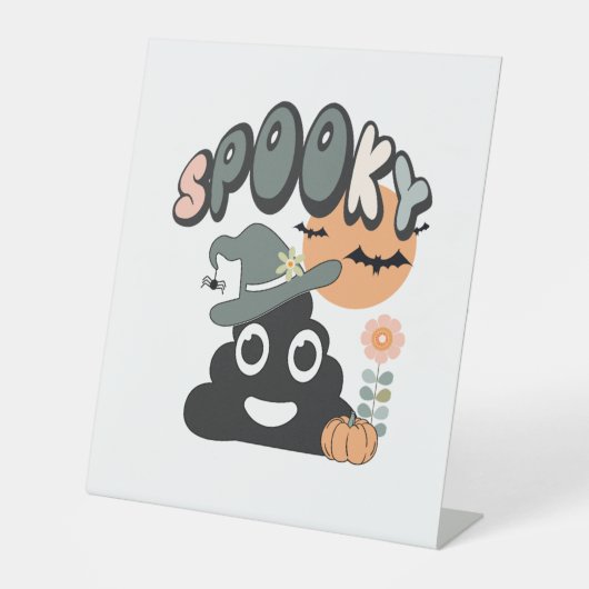 Funny Bad Spaß Niedlich Retro Halloween Spooky P Sockelschild (Vorderseite)