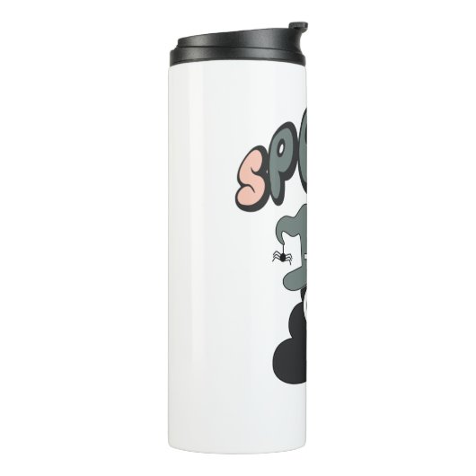 Funny Bad Spaß Niedlich Retro Halloween Spooky P Thermosbecher (Nach links gedreht)