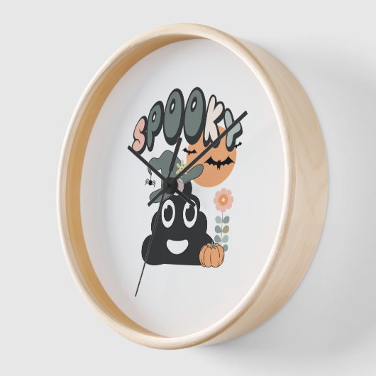 Funny Bad Spaß Niedlich Retro Halloween Spooky P Uhr (Winkel)