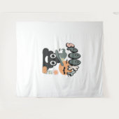 Funny Bad Spaß Niedlich Retro Halloween Spooky P Wandteppich (Vorderseite (Horizontal))