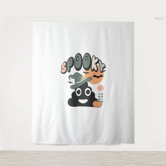 Funny Bad Spaß Niedlich Retro Halloween Spooky P Wandteppich (Vorderseite)