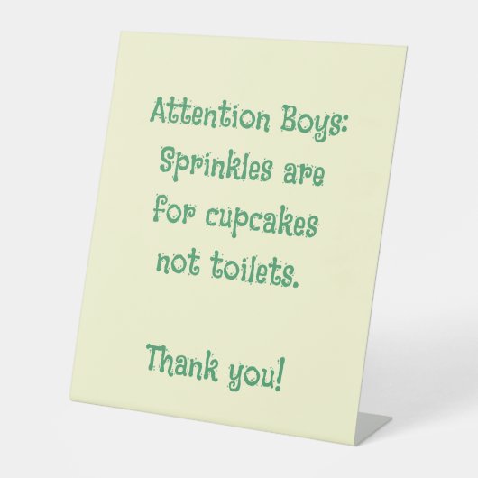 Funny Bad Spaß Toilette Sockelschild (Vorderseite)