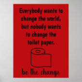 Funny Bad Toilettenpapier Roll Poster (Vorne)