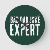 Funny Bad Vater Joading Round Clock Runde Wanduhr (Vorderseite)