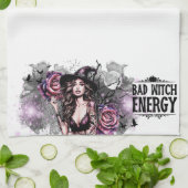 Funny Bad Witch Energy Geschirrtuch (Gefaltet)