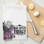 Funny Bad Witch Energy Geschirrtuch (Viertel Falte)