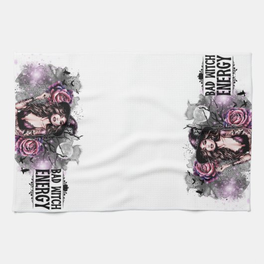 Funny Bad Witch Energy Geschirrtuch (Horizontal)