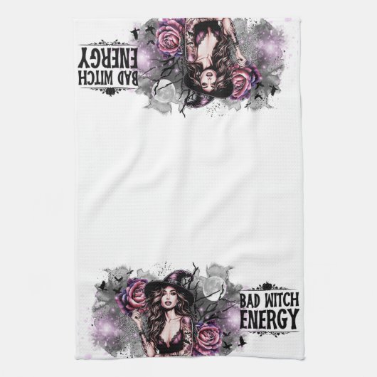 Funny Bad Witch Energy Geschirrtuch (Vertikal)