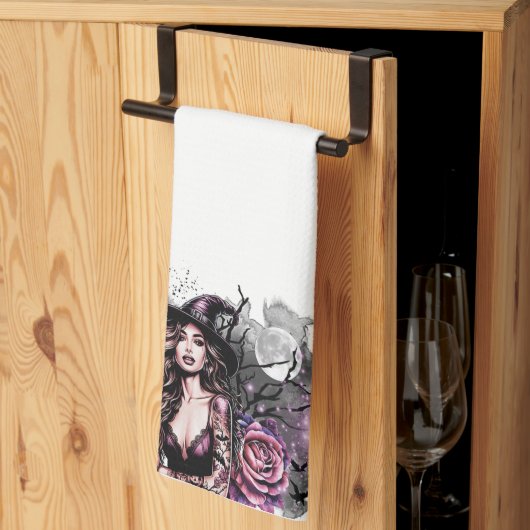 Funny Bad Witch Energy Geschirrtuch (Drittel gefaltet)