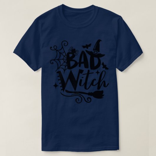 Funny Bad Witch Halloween T-Shirt (Design vorne)