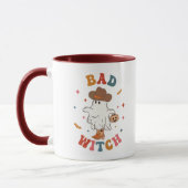 Funny Bad Witch Niedlicher Western Ghouls Hallowee Tasse (Links)