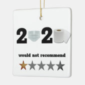 Funny Bad Year 2020 Weihnachten Keramikornament (Links)