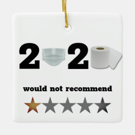 Funny Bad Year 2020 Weihnachten Keramikornament