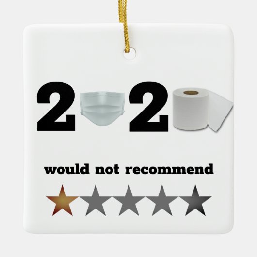 Funny Bad Year 2020 Weihnachten Keramikornament (Vorderseite)