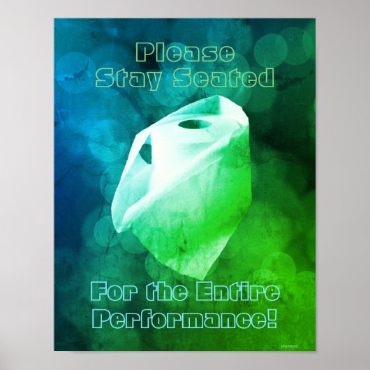 Funny Bad Zeichen, Potty Spaß! Retro Poster (Vorne)