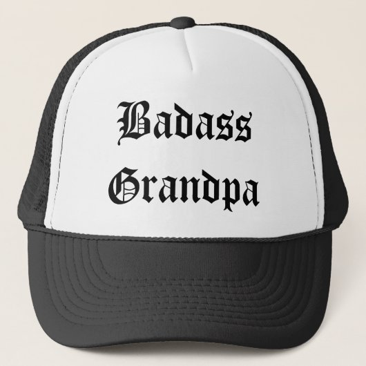 Funny Badass Grandpa Hut Truckerkappe (Vorderseite)