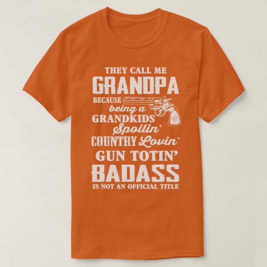 Funny Badass Grandpa T-Shirt (Design vorne)