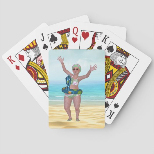 Funny Bade Beauty Beach Spielkarten (Rückseite)