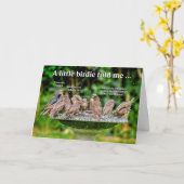 Funny Bade Birds Geburtstagskarte Karte (Gelbe Blume)