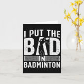 Funny Badminton Art for Men Women Shuttle Sport Pl Karte (Gelbe Blume)