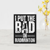 Funny Badminton Art for Men Women Shuttle Sport Pl Karte (Gelbe Blume)