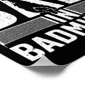 Funny Badminton Art for Men Women Shuttle Sport Pl Poster (Ecke)