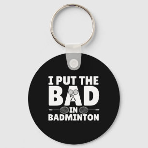 Funny Badminton Art for Men Women Shuttle Sport Pl Schlüsselanhänger
