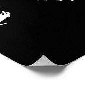 Funny Badminton Cat and Dog Design Apparel Kitten Poster (Ecke)