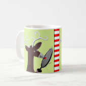 Funny Badminton Christmas Kaffeetasse (Vorderseite Links)