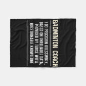 Funny Badminton Coach Graphic - I Do Precision Gue Fleecedecke (Vorderseite (Horizontal))