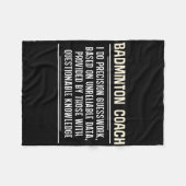 Funny Badminton Coach Graphic - I Do Precision Gue Fleecedecke (Vorderseite (Horizontal))
