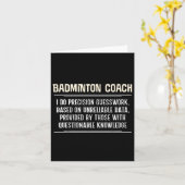 Funny Badminton Coach Graphic - I Do Precision Gue Karte (Gelbe Blume)