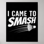 Funny Badminton Design für Männer Frauen Kinder Ba Poster (Vorne)