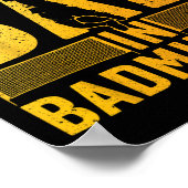 Funny Badminton Design für Männer Frauen Kinder Ba Poster (Ecke)