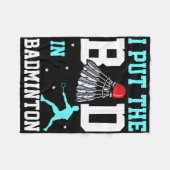 Funny Badminton Design - Ich bin das Bad in Badmin Fleecedecke (Vorderseite (Horizontal))