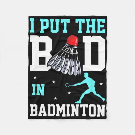 Funny Badminton Design - Ich bin das Bad in Badmin Fleecedecke (Vorderseite)