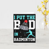 Funny Badminton Design - Ich bin das Bad in Badmin Karte (Gelbe Blume)