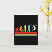 Funny Badminton Evolution Retro Vintages Design Karte (Gelbe Blume)