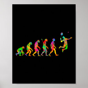Funny Badminton Farbe für Männer Frauen Ball Sport Poster